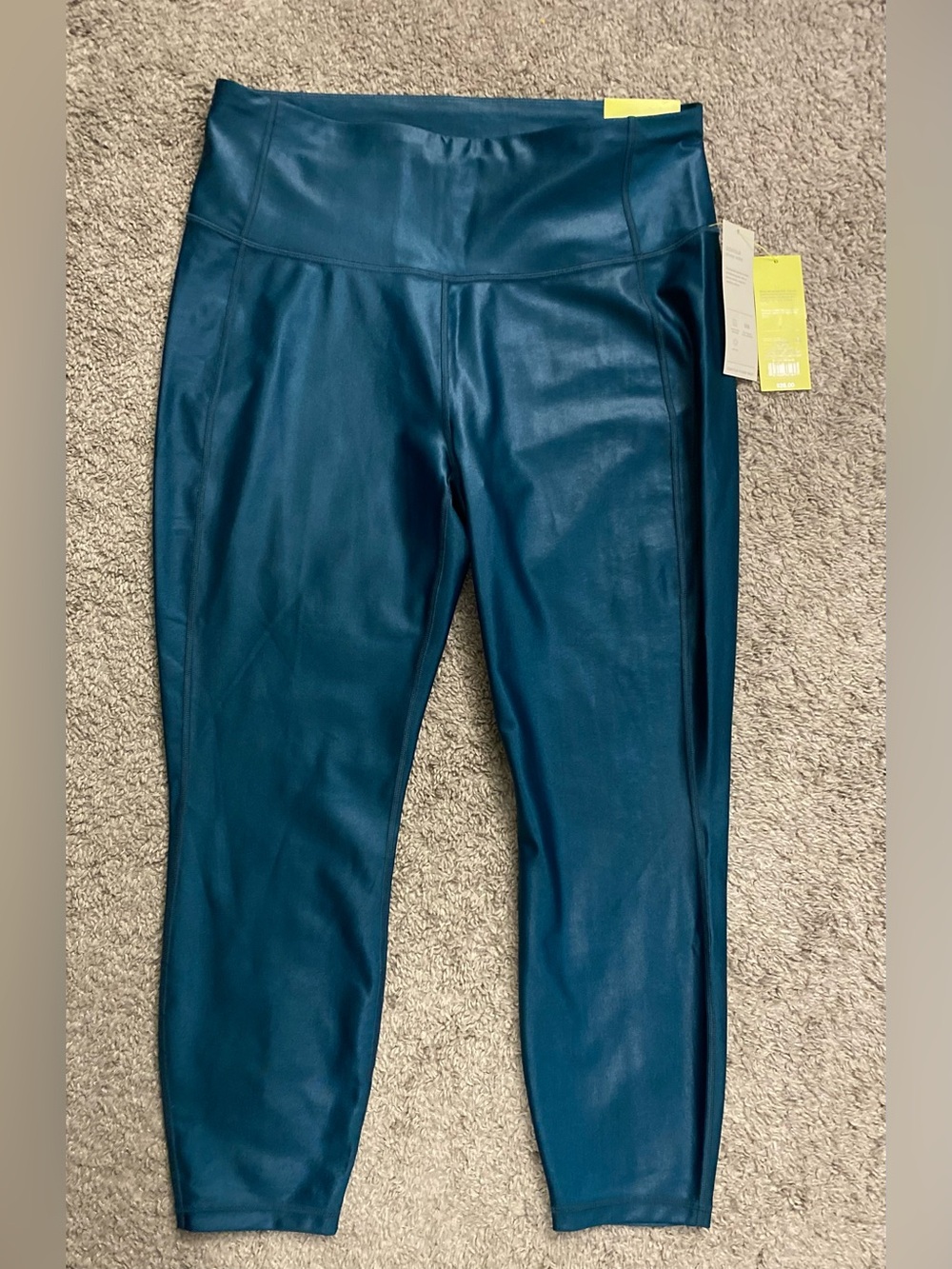 all in motion Deep Teal Faux-Leather High-Rise Leggings